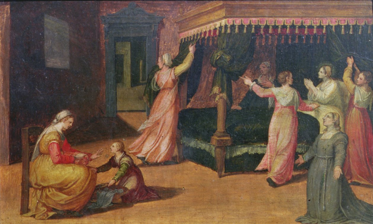 圣希尔德加德的愿景（1098-1179）（小组） 作者 巴蒂斯塔·多西（Battista Dossi）