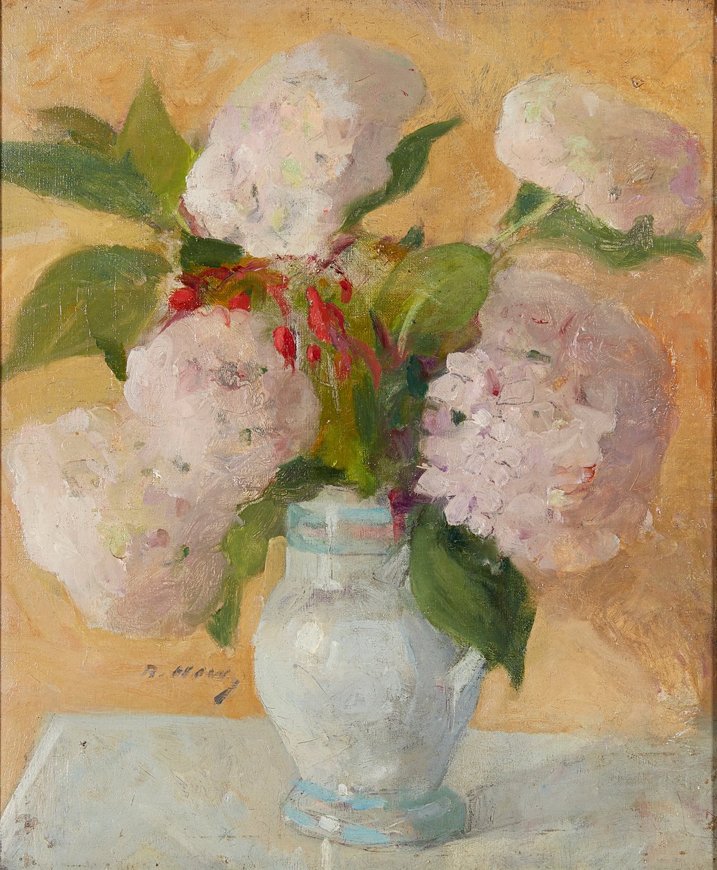 绣球花（布面油画） 作者 比阿特丽斯·霍（Beatrice How）