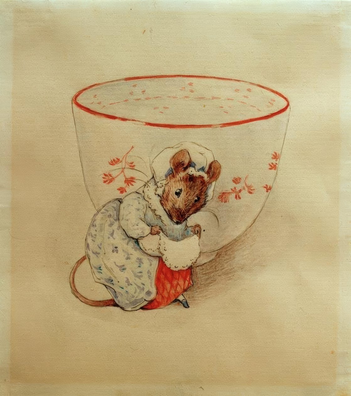 Mouse夫人在茶杯前扭结 作者 比阿特丽克斯·波特