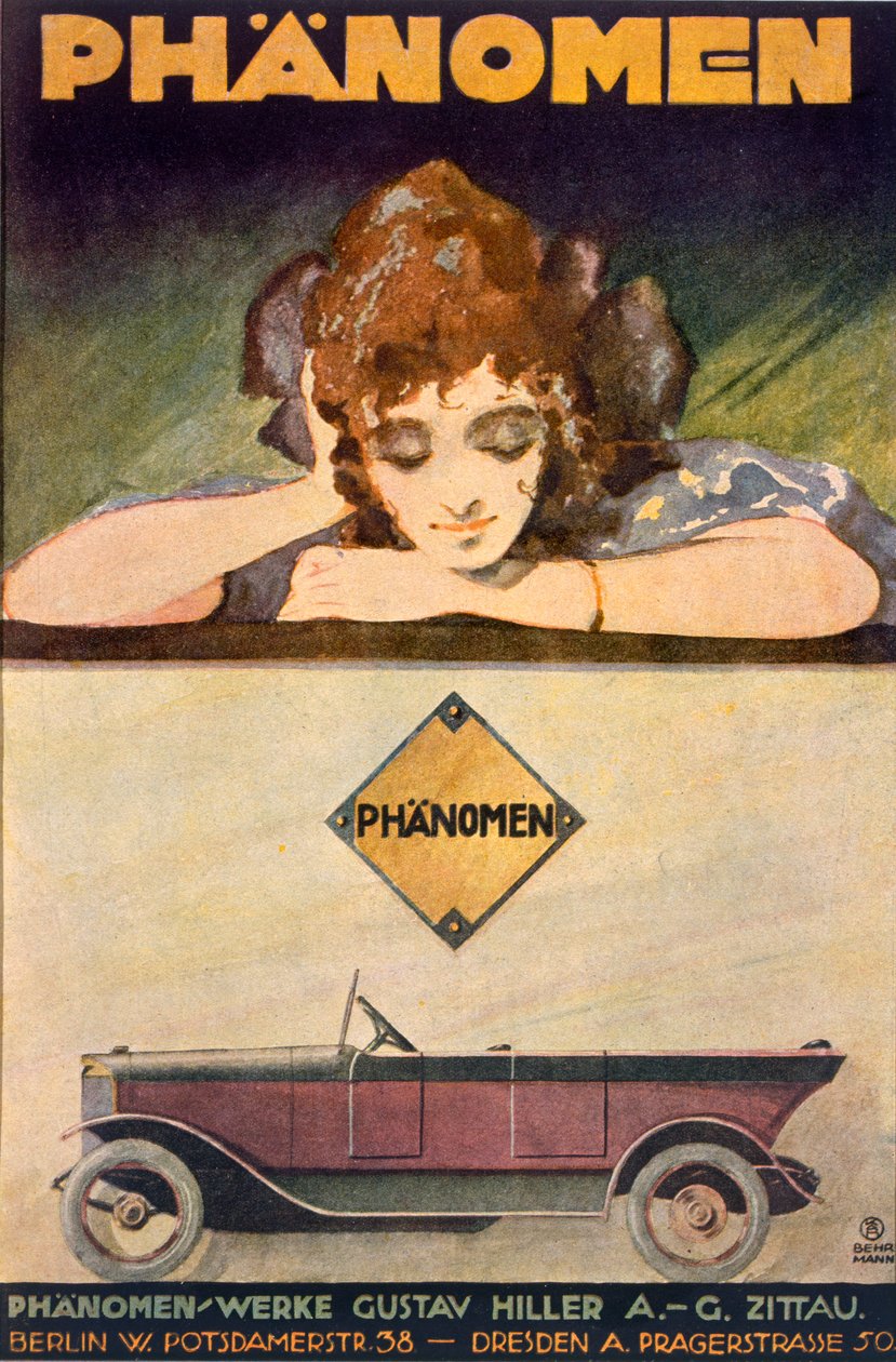 Phanomen汽车的广告，1907-27 作者 贝尔曼