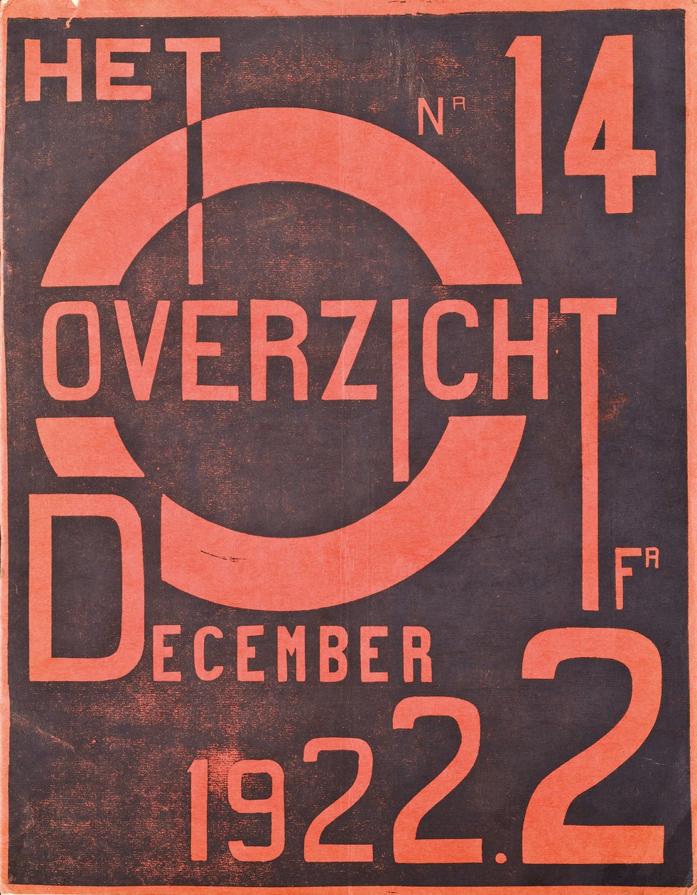 1922年12月发行的杂志“ Hetoverzicht”的封面 作者 比利时学校