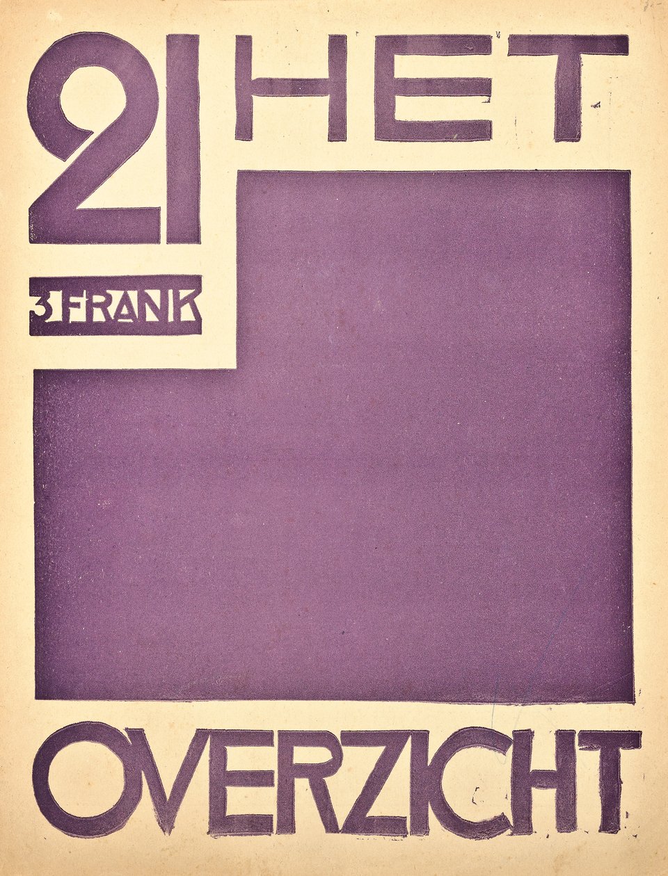 杂志“ Hetoverzicht”的封面，c。 1922-1925年 作者 比利时学校