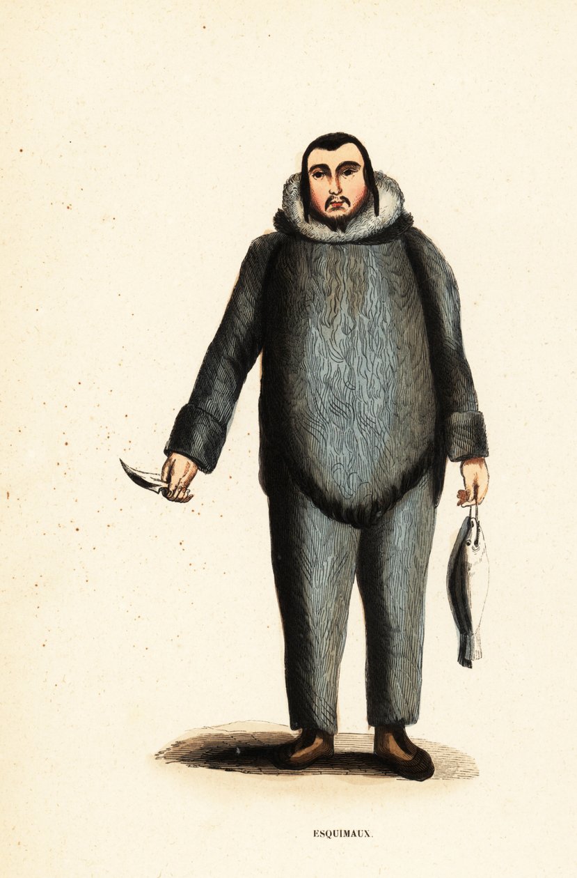 Inuit man of the Mackenzie River, Yukon, Canada 作者 比利时学校