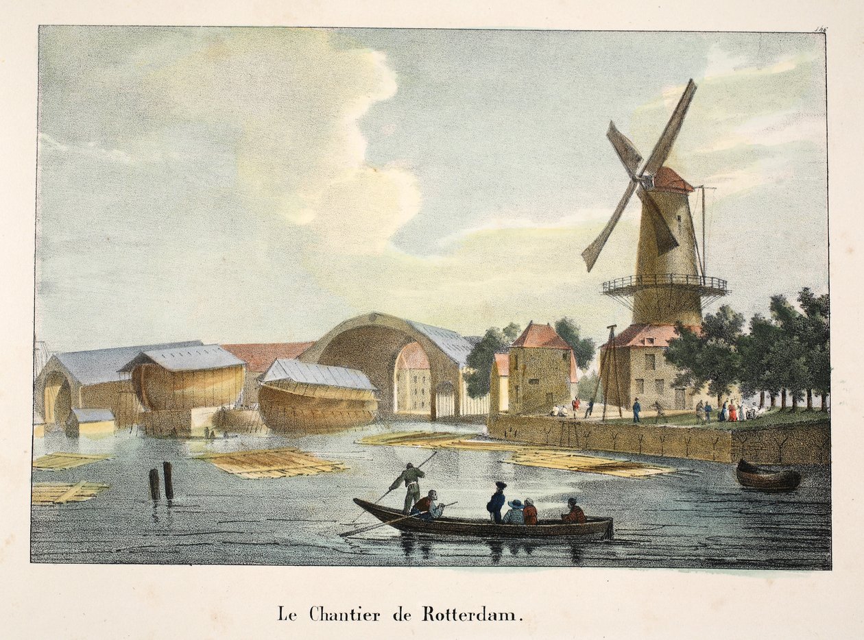 The Chantier de Rotterdam，c.1895（photochrom） 作者 比利时学校