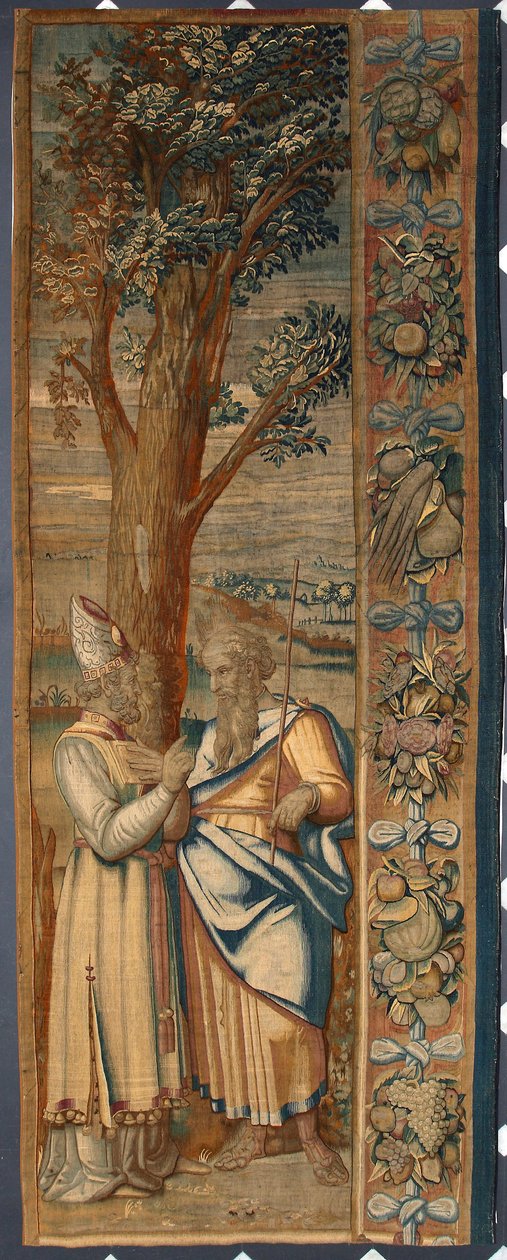 Moise et Jethro 挂毯，由 Dionys Martensz 根据卢卡-坎比亚索（1527-1584 年）的纸盒制作，1561-1564 年在布鲁塞尔制造。390x585.5 厘米 热内斯，新大道博物馆 作者 比利时学校