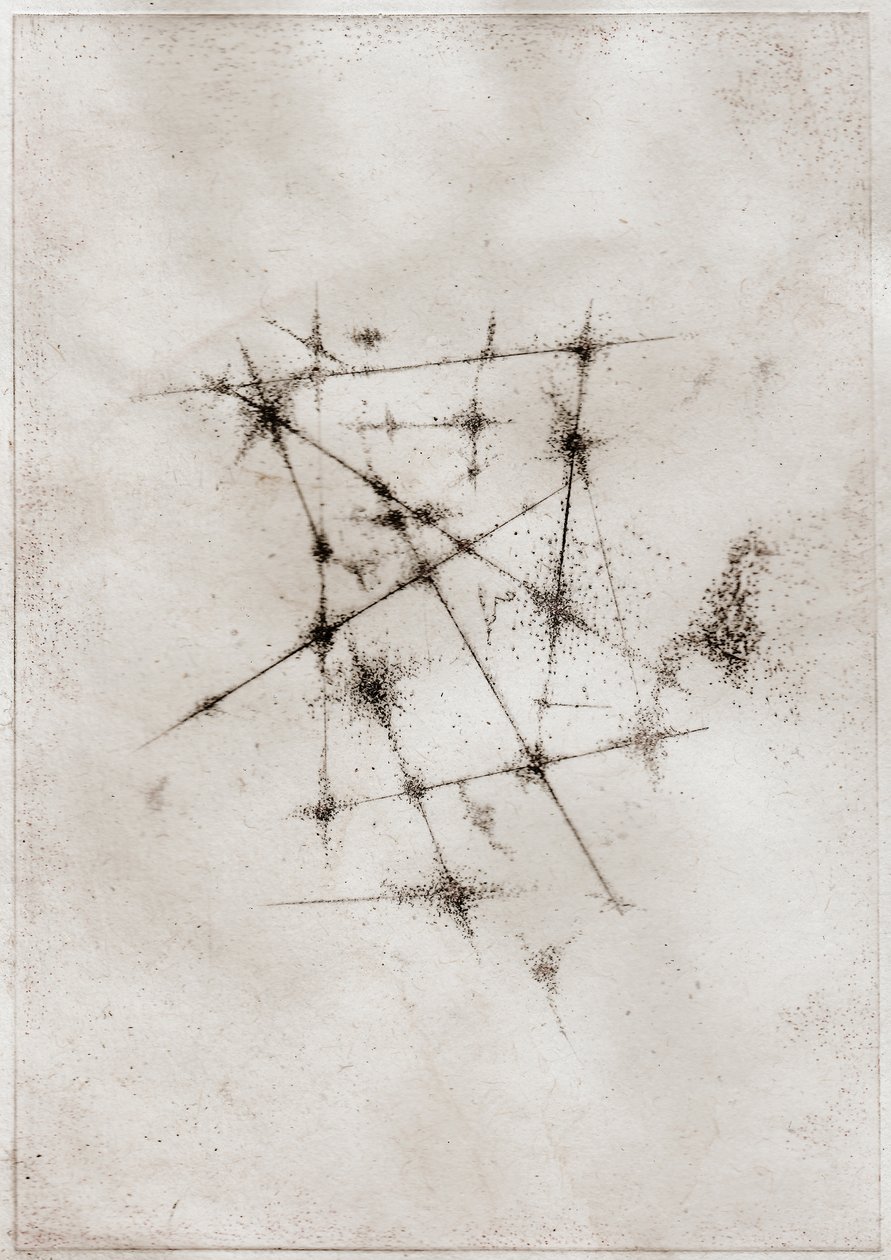 星云，2018（纸上干点画） 作者 贝拉·拉尔森（Bella Larsson）