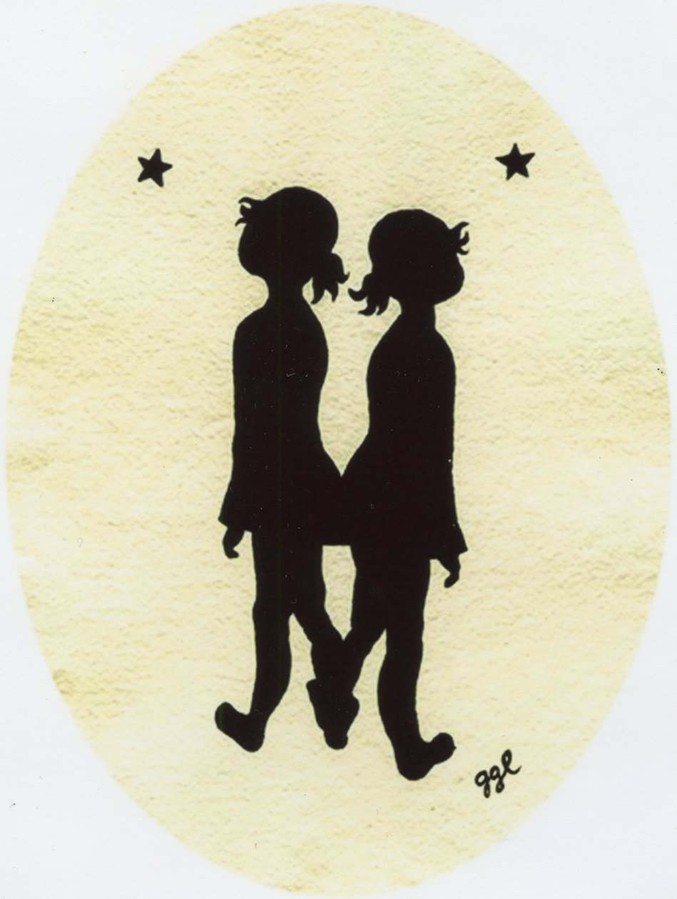 双子星》，2009年，纸上墨水 作者 贝拉·拉尔森（Bella Larsson）