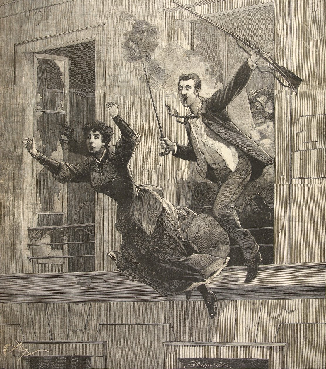 巴黎的Jacob Road Affair，来自&39;The Little Parisian&39;，1891年7月12日 作者 Beltrand和Clair Guyot，E。Dete