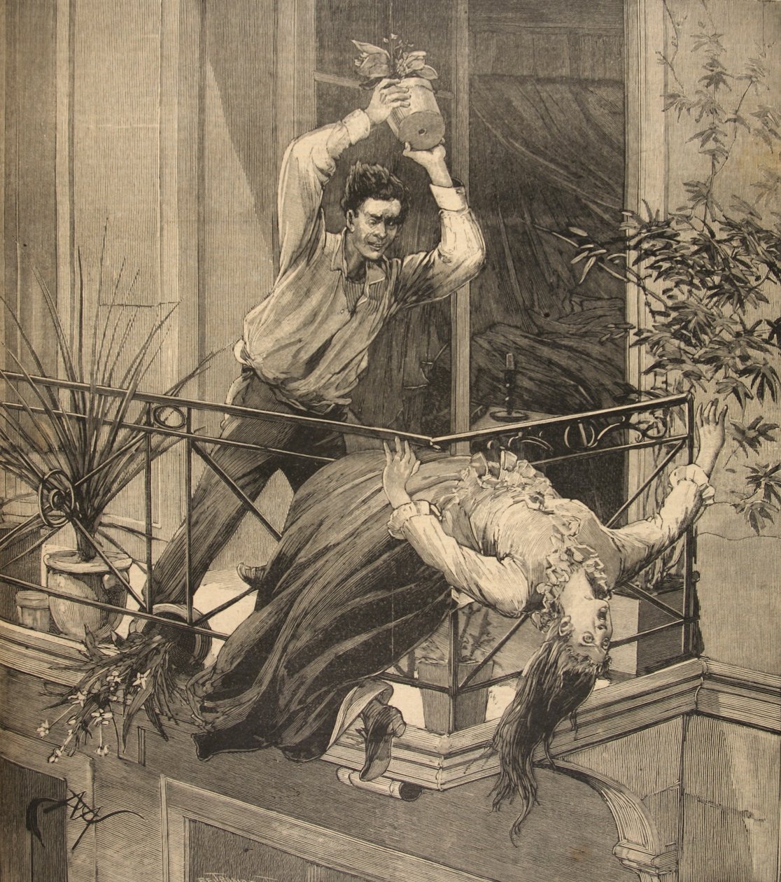 1891年9月20日，一位母亲被她的儿子杀害，来自&39;Le Petit Parisien&39; 作者 Beltrand和Clair Guyot，E。Dete