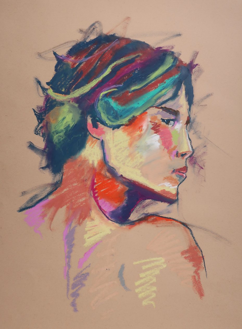 色彩研究 13，2023 年（纸上粉彩画） 作者 本·贝内特