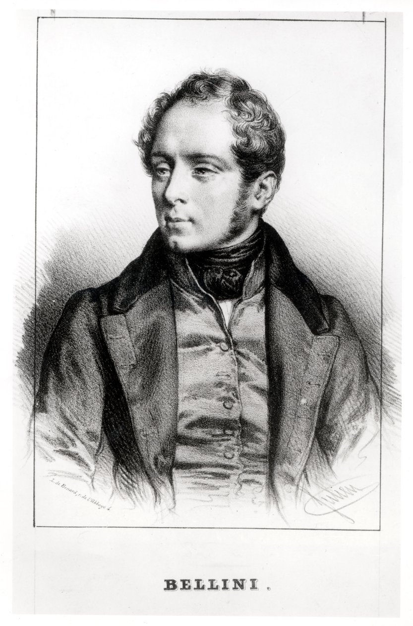 Vincenzo Bellini的肖像（1801-35） 作者 罗伯特·贝纳德