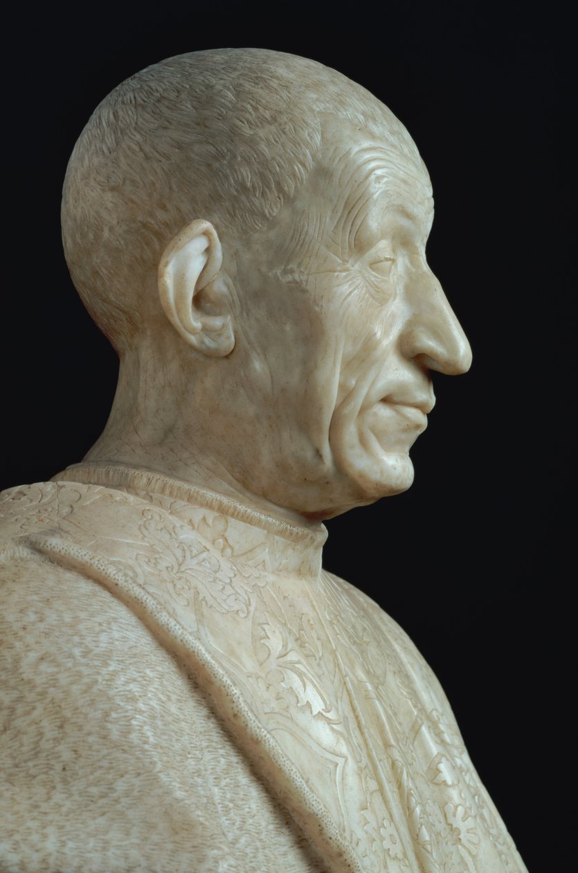 Pietro Mellini的半身像，1474（大理石） 作者 贝内代托·达·马亚诺