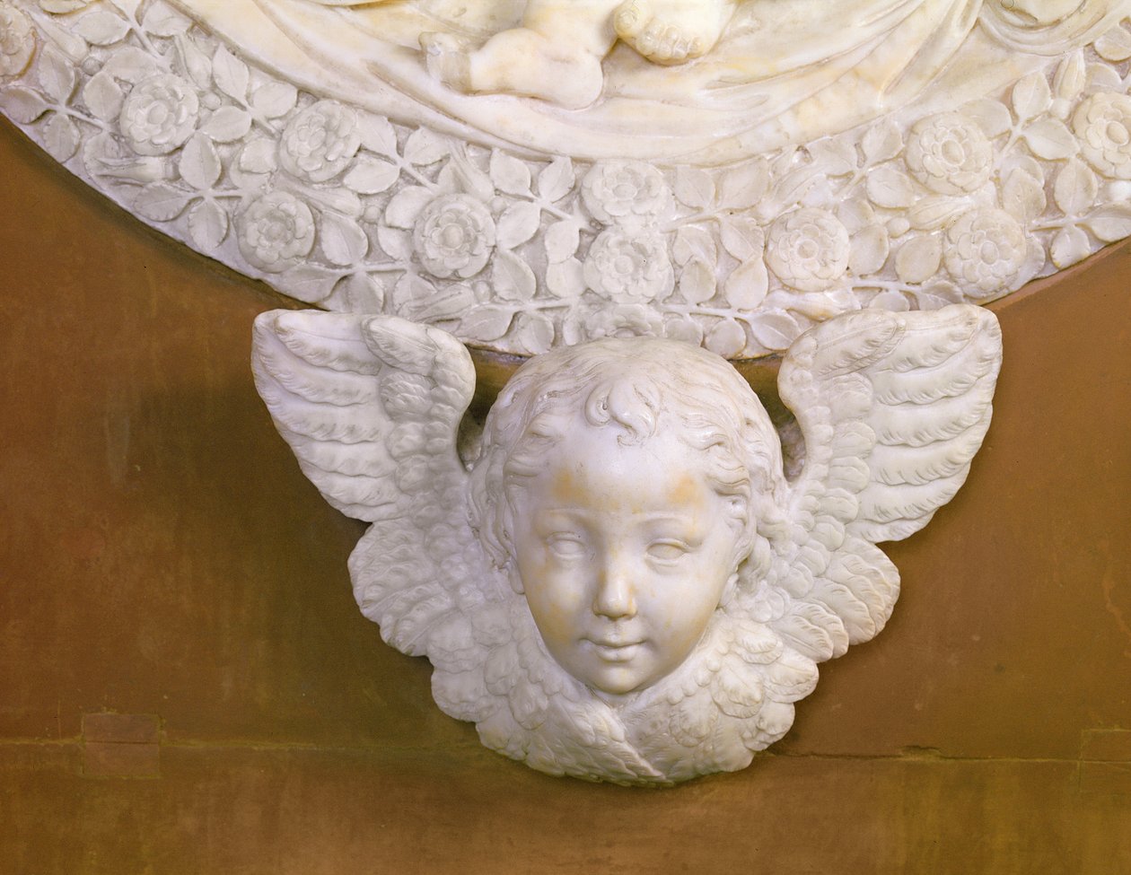 Filippo Strozzi墓1428-91在Strozzi教堂，1491-95大理石细节208700 作者 贝内代托·达·马亚诺