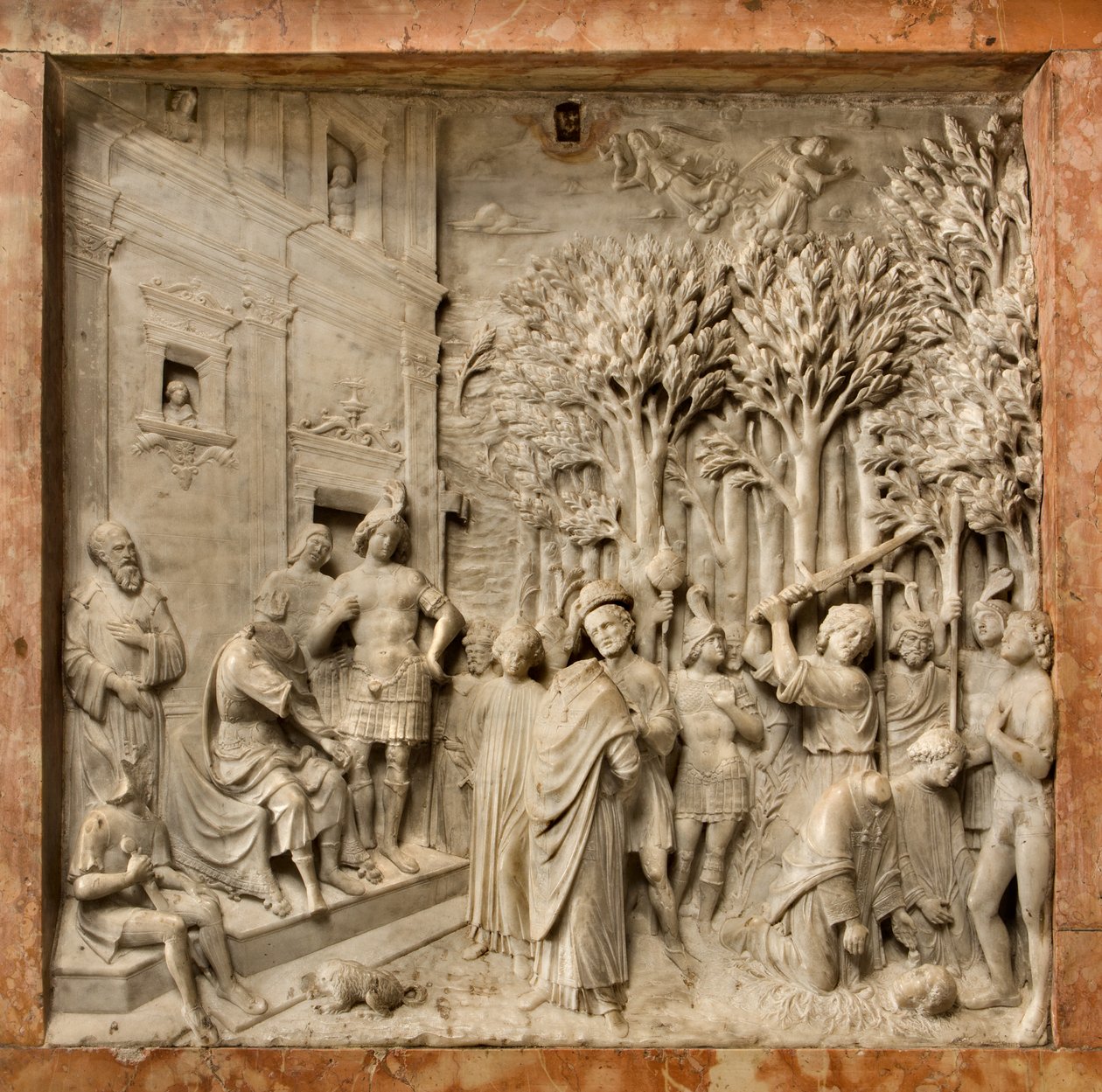地窖，圣人马塞利努斯和彼得的方舟 驱魔人，Benedetto Briosco 1506-08，圣人马塞利努斯和彼得的斩首作品 作者 贝内代托·布里奥斯科