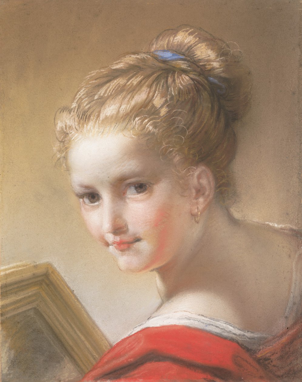 研究《穿红衣服的女孩》，1717年。 作者 贝内德托·卢蒂（Benedetto Luti）