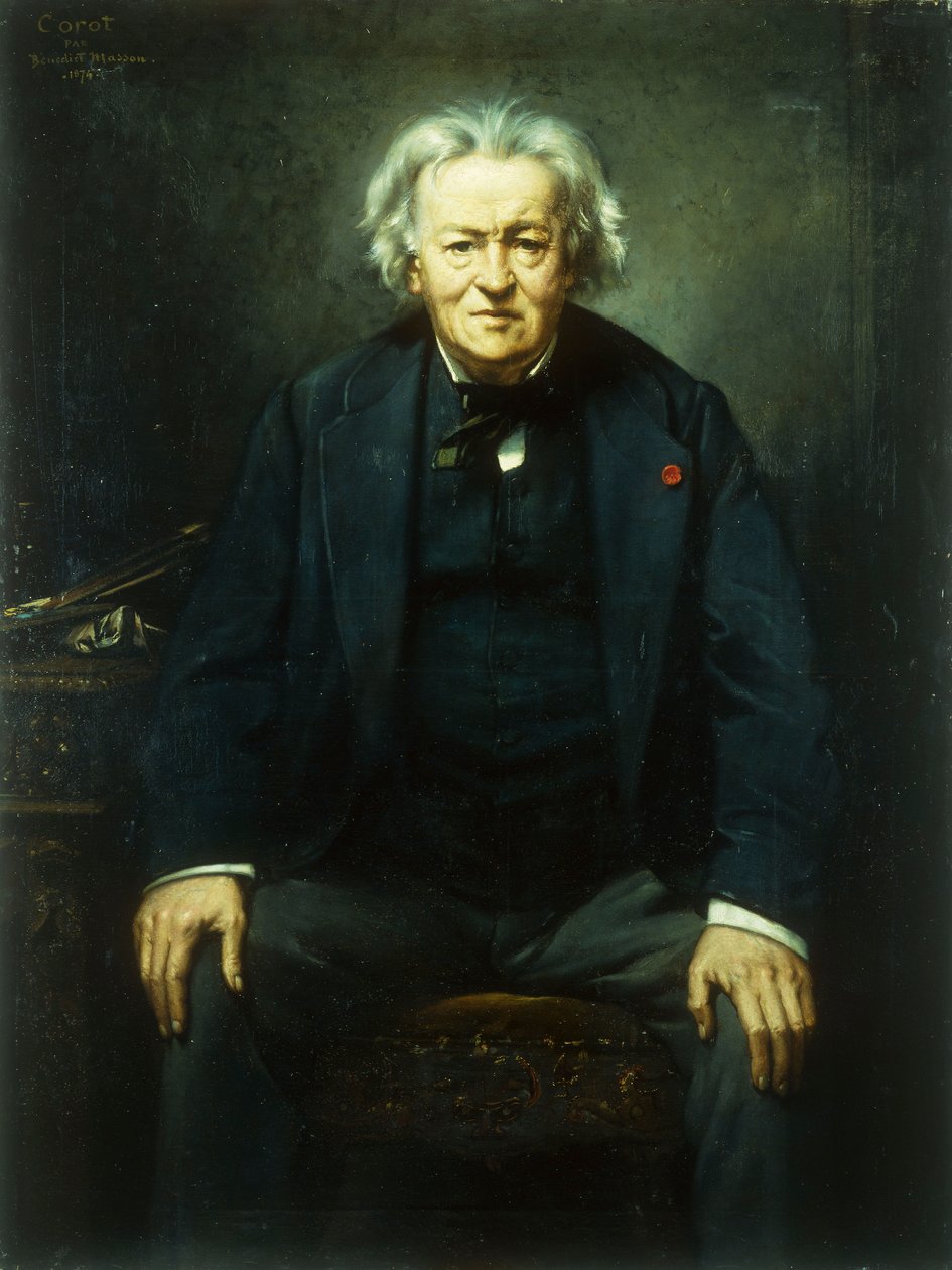 让·巴蒂斯特·卡米尔·科罗（Jean Baptiste Camille Corot）的肖像，1874年 作者 本尼迪克特·马森