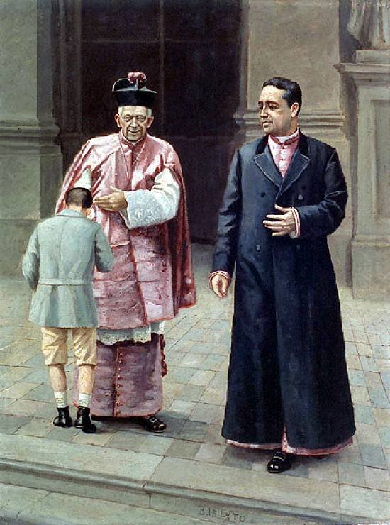 奇科神父和Monsignor Benedito Alves de Souzn 作者 贝尼迪托·卡利克斯托（Benedito Calixto）