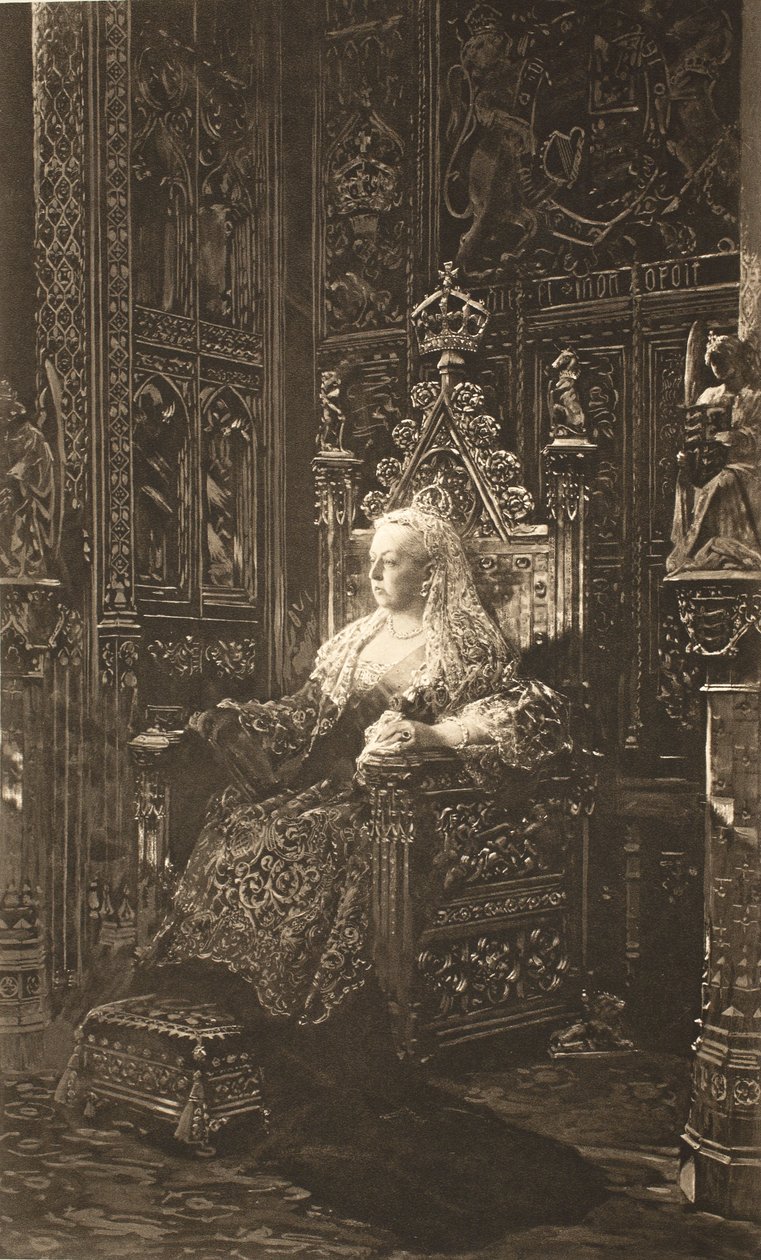 维多利亚女王，来自&39;The Illustrated London News&39;，1901 作者 让·约瑟夫·本杰明·康斯坦斯