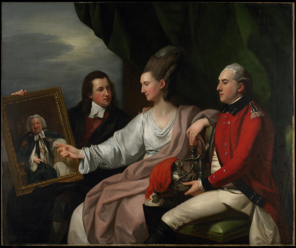 Drummond家族的肖像小组，Peter Auriol Drummond，Mary Bridget Milnes Drummond）和George William Drummond，1776 作者 本杰明·韦斯特