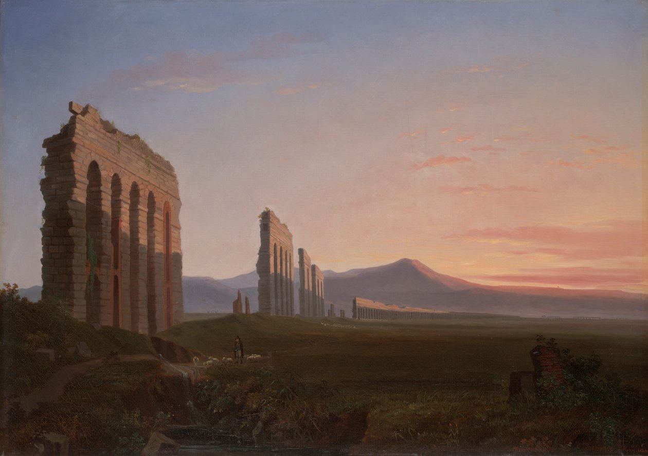 罗马坎帕尼亚景色 作者 本杰明·香普尼（Benjamin Champney）