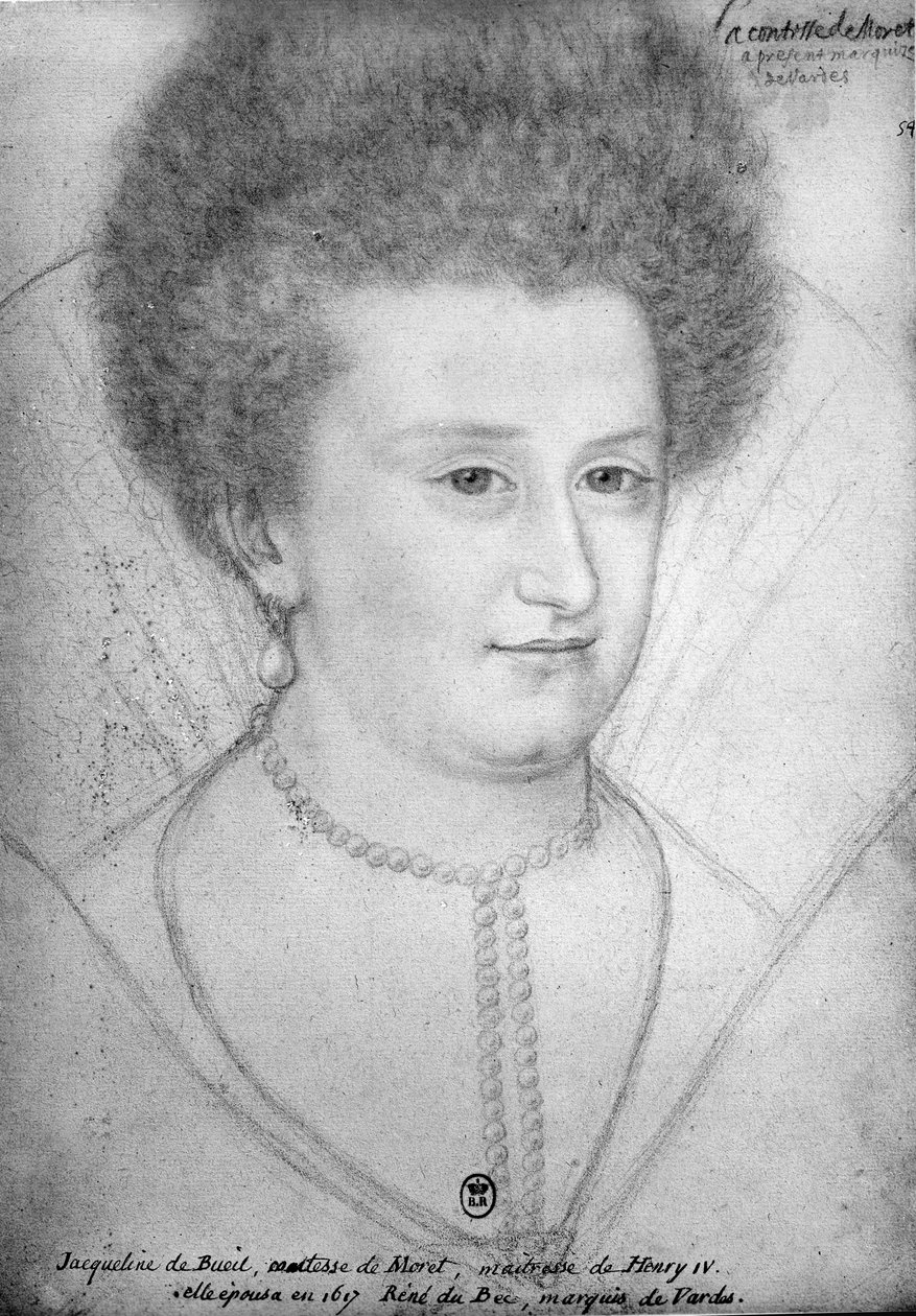 Jacqueline de Bueil的肖像（1580-1651）莫雷的伯爵夫人 作者 本杰明·富隆