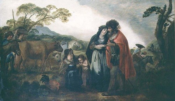 拉班和丽贝卡 (小组) 作者 本杰明·格里茨。 （后）Cuyp