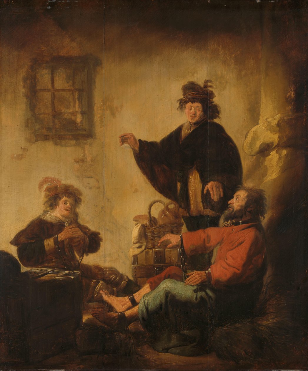 约瑟解释面包师和管家的梦（创世纪 40:1-19） 作者 本杰明 Gerritsz Cuyp