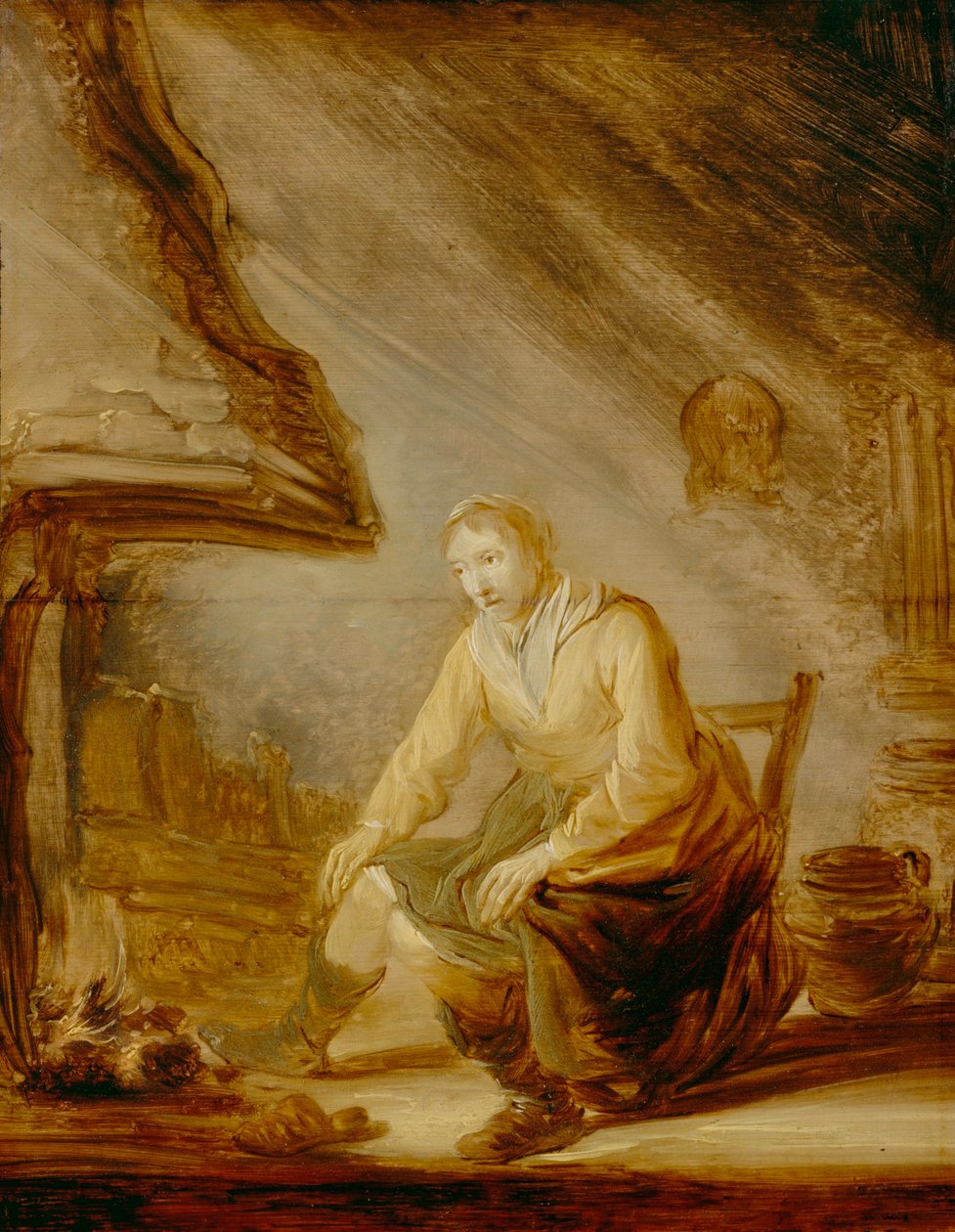 火前的女人 作者 本杰明 Gerritsz Cuyp