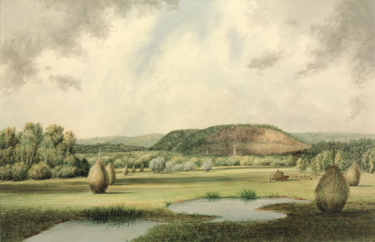 West Rock，New Haven，Connecticut，c.1854-60（wc on paper） 作者 本杰明·科