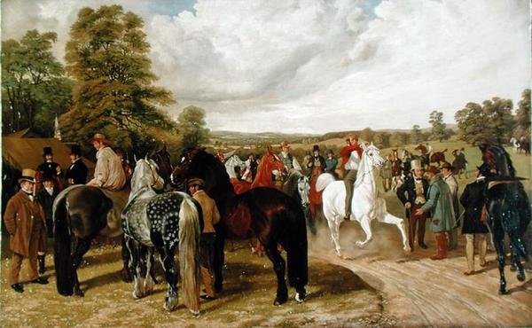约翰·弗雷德里克·赫林·史诺（John Frederick Herring Snr）的绘画后，在南堡共同举办的马展。 作者 本杰明·鲱鱼