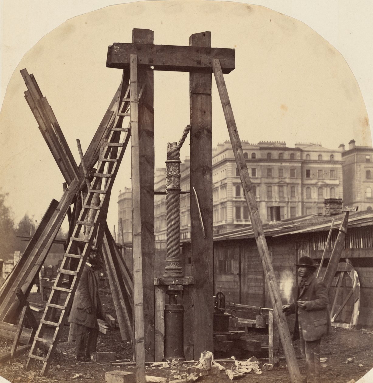 1862 年在南肯辛顿建造的 1862 年国际博览会（照片） 作者 本杰明·斯帕克曼