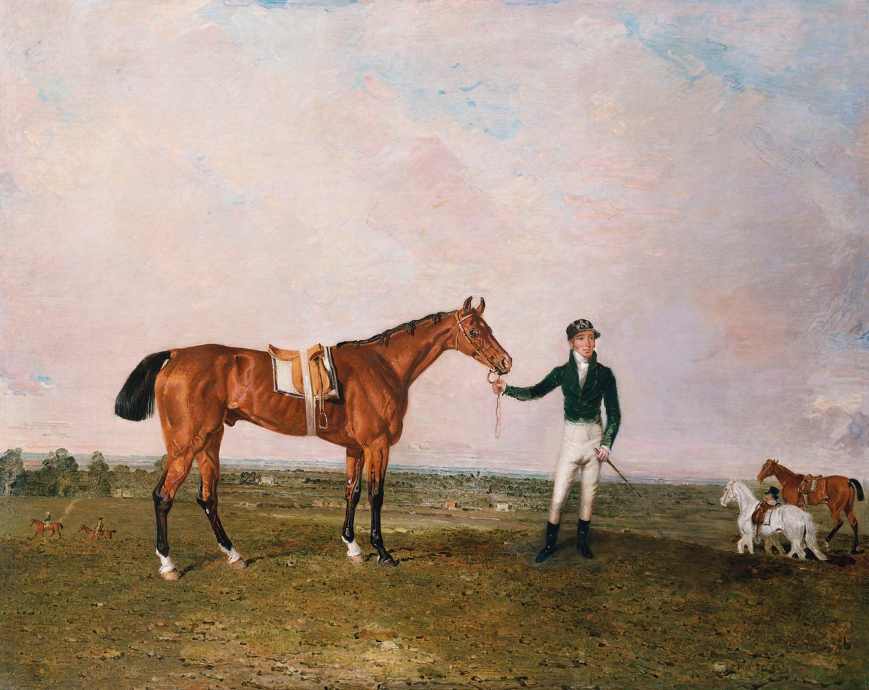 小山姆·奇夫尼（Sam Chifney Jr.）在纽马克特（Newmarket）举办的“辛加内（Zinganee）”，1829年 作者 本杰明·马歇尔