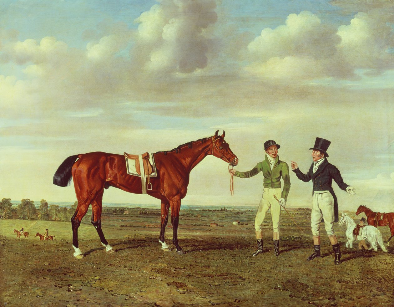 Zinganee由Sam Chifney Junior与所有者William Chifney先生在纽马克特（Newmarket）举行，c.1829 作者 本杰明·马歇尔