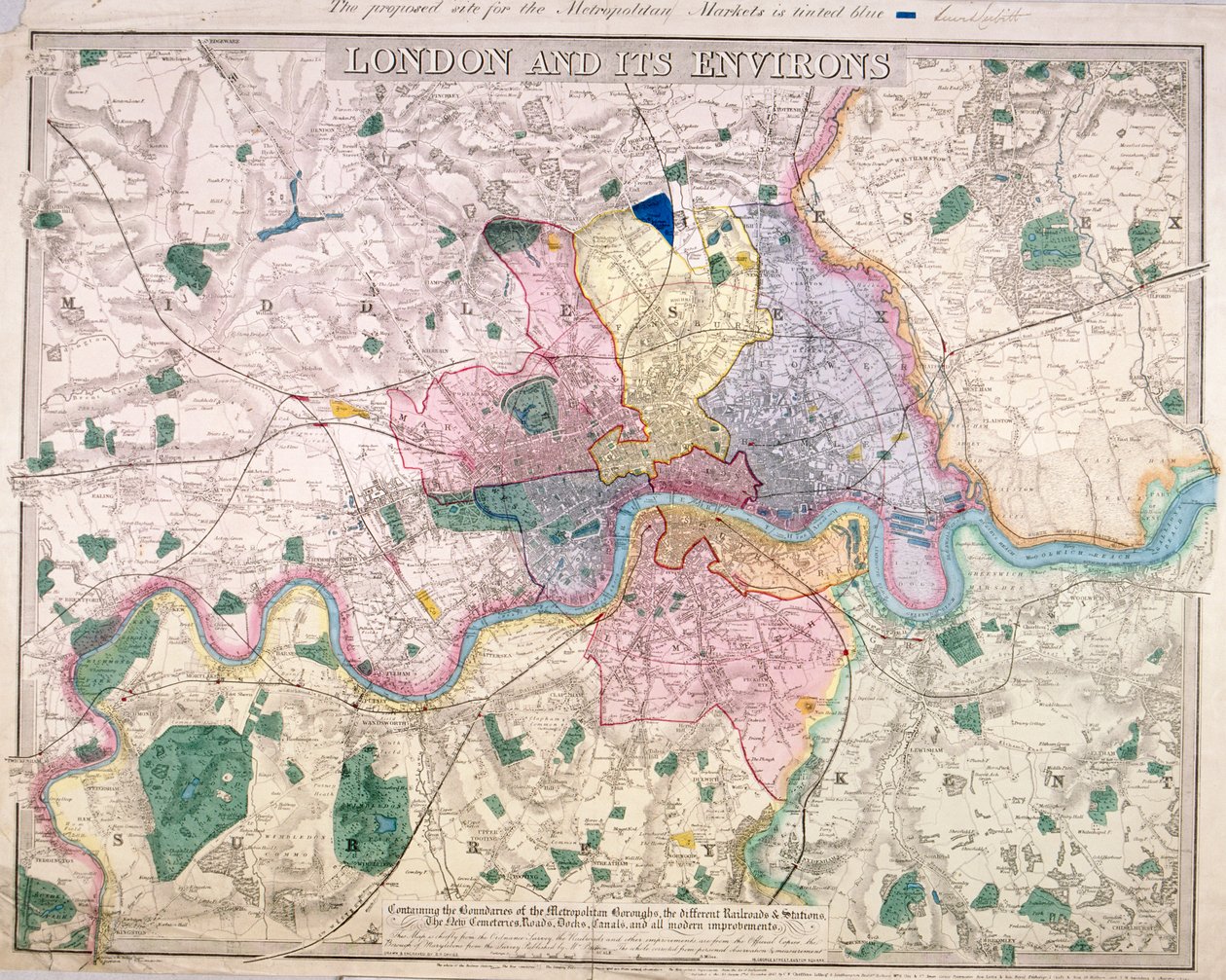 伦敦总地图，1847年 作者 本杰明·里斯·戴维斯