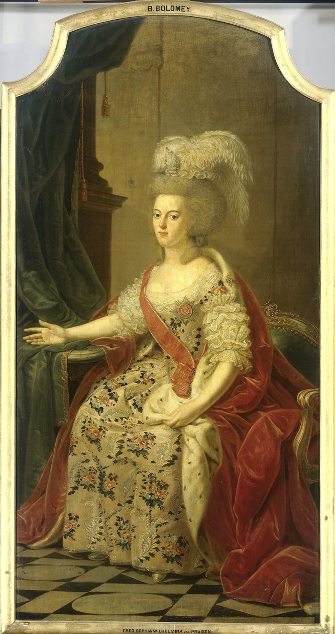 普鲁士的腓特烈卡·索菲亚·威廉明娜 (1751-1820)，威廉五世亲王的妻子 作者 本杰明·塞缪尔·博洛米