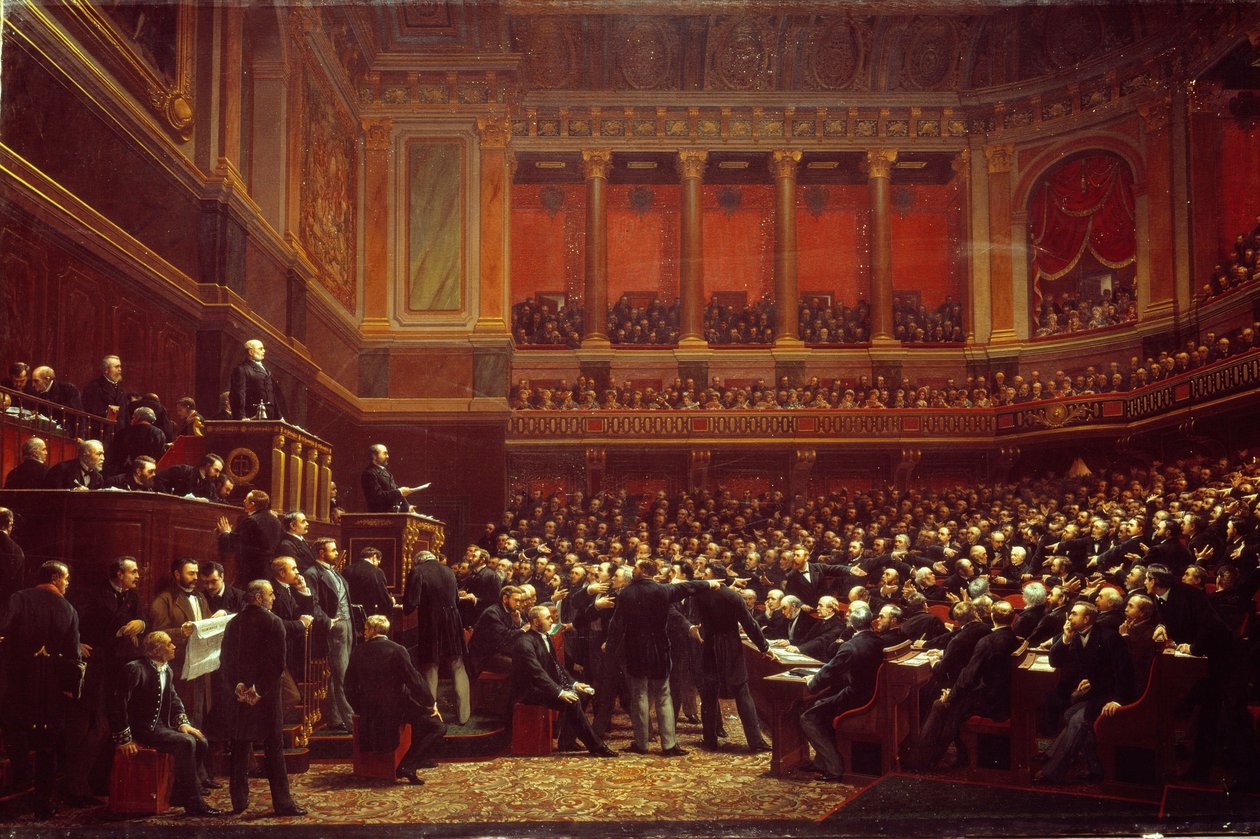Louis Adolphe Thiers (1797-1877) proclaimed Liberator of the Territory”” at the session of the National Assembly held in Versailles on June 16 作者 本杰明·乌尔曼