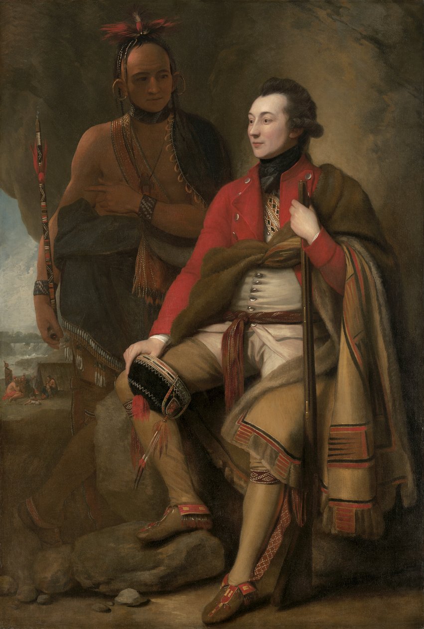 Guy Johnson和Karonghyontye上校（David Hill上尉） 作者 本杰明·韦斯特