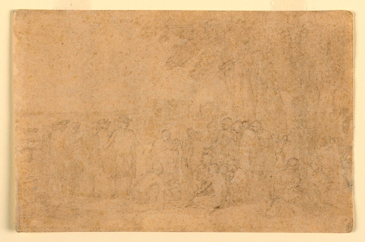 绘画，《宾恩条约》草图，1772 年 作者 本杰明·韦斯特