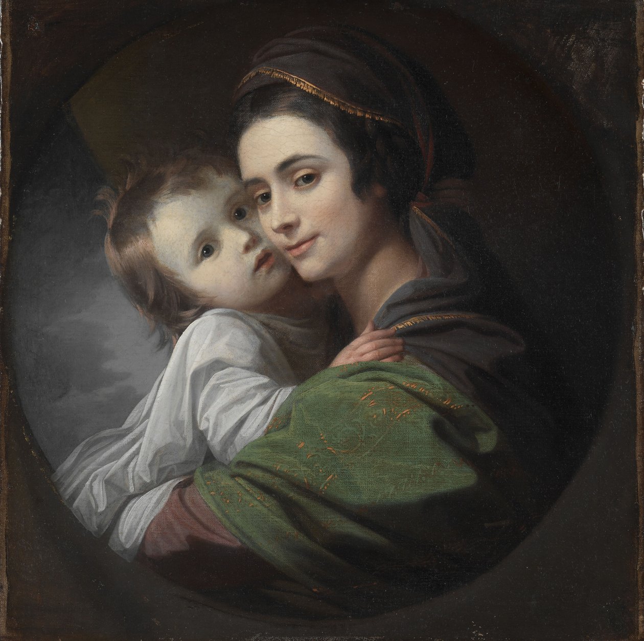 伊丽莎白·谢威尔·韦斯特和她的儿子，拉斐尔，约1770年（布面油画） 作者 本杰明·韦斯特