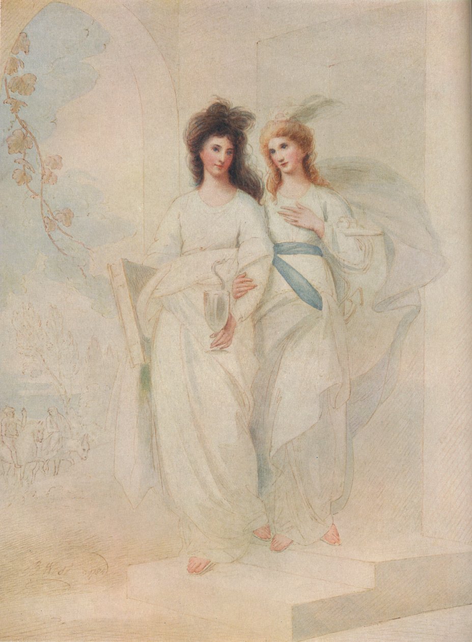 费德里亚和斯佩兰萨，1784年 作者 本杰明·韦斯特
