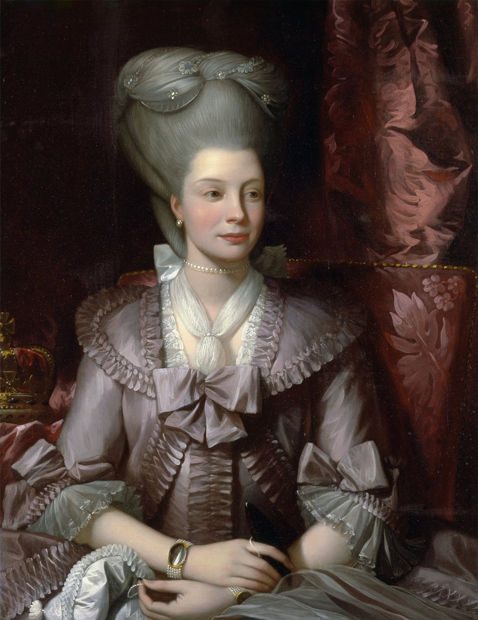 "La reine Charlotte (Sophia-Charlotte, Sophia Charlotte) de Mecklembourg Strelitz (1744-1818), epouse de Georges III d