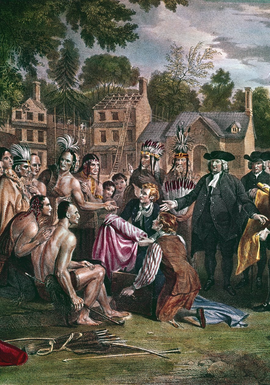 威廉-潘恩，英国贵格会殖民者，与北美原住民打交道，1682年 1771-1772年 作者 本杰明·韦斯特