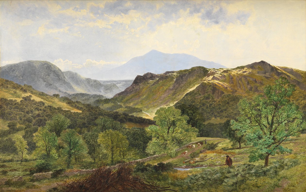 Moel Siabod-皮革之谷，1871年 作者 本杰明·威廉姆斯（Benjamin Williams）领导人