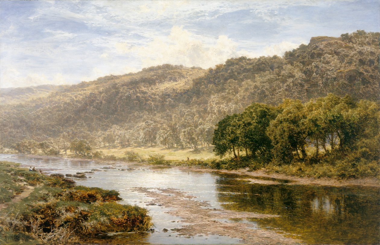 在Capel Curig下面的Llugwy上》，1903年 作者 本杰明·威廉姆斯（Benjamin Williams）领导人