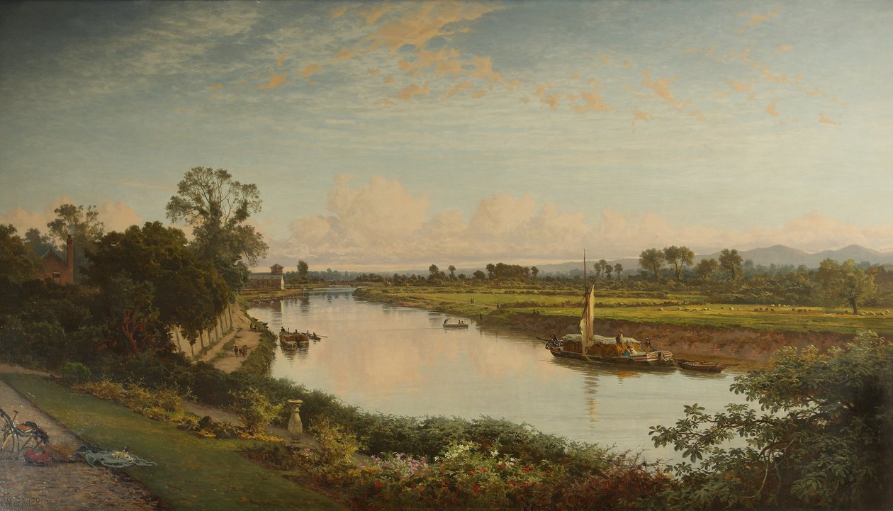 光滑的塞文河流，1886年 作者 本杰明·威廉姆斯（Benjamin Williams）领导人