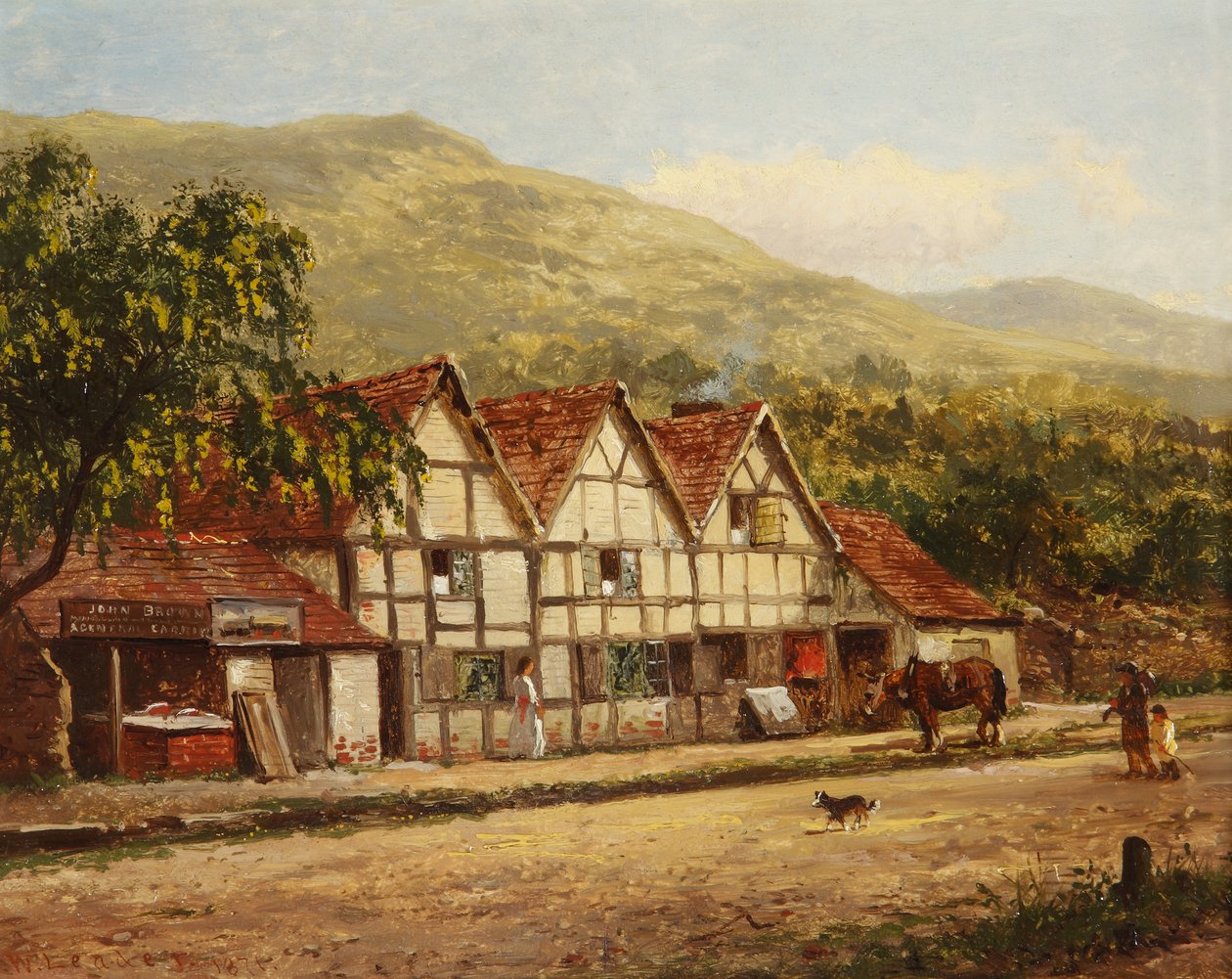 The Old Blacksmiths Shop，Great Malvern，1871 作者 本杰明·威廉姆斯（Benjamin Williams）领导人