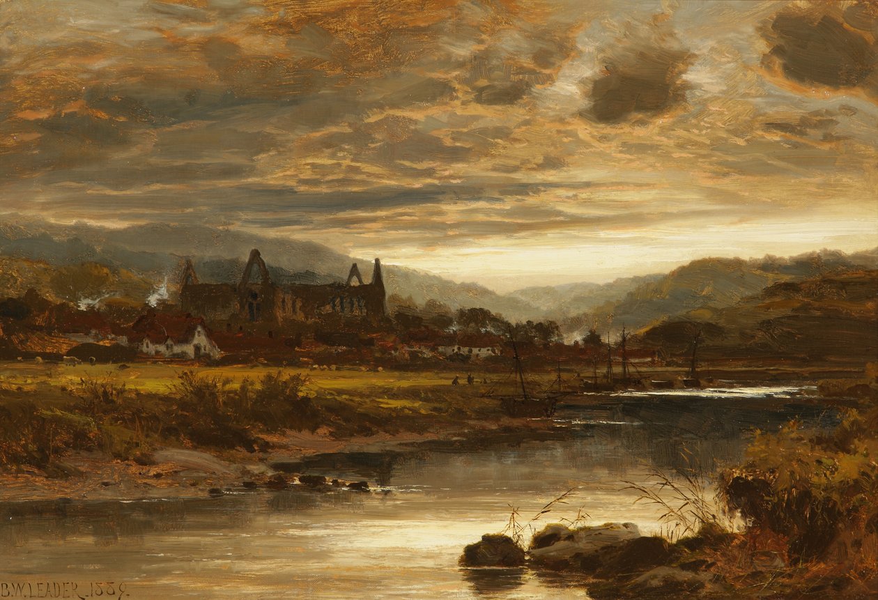 Tintern Abbey，威尔士，1889年 作者 本杰明·威廉姆斯（Benjamin Williams）领导人