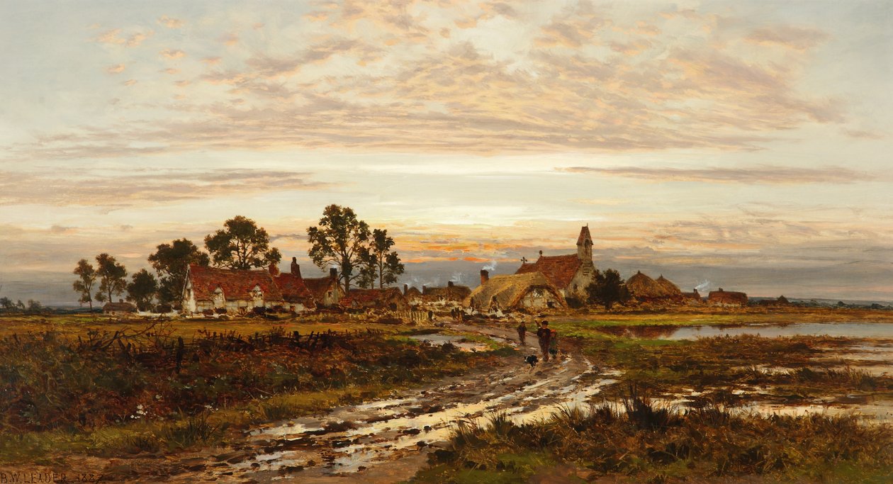 雨后的伍斯特郡清晨，1897年 作者 本杰明·威廉姆斯（Benjamin Williams）领导人
