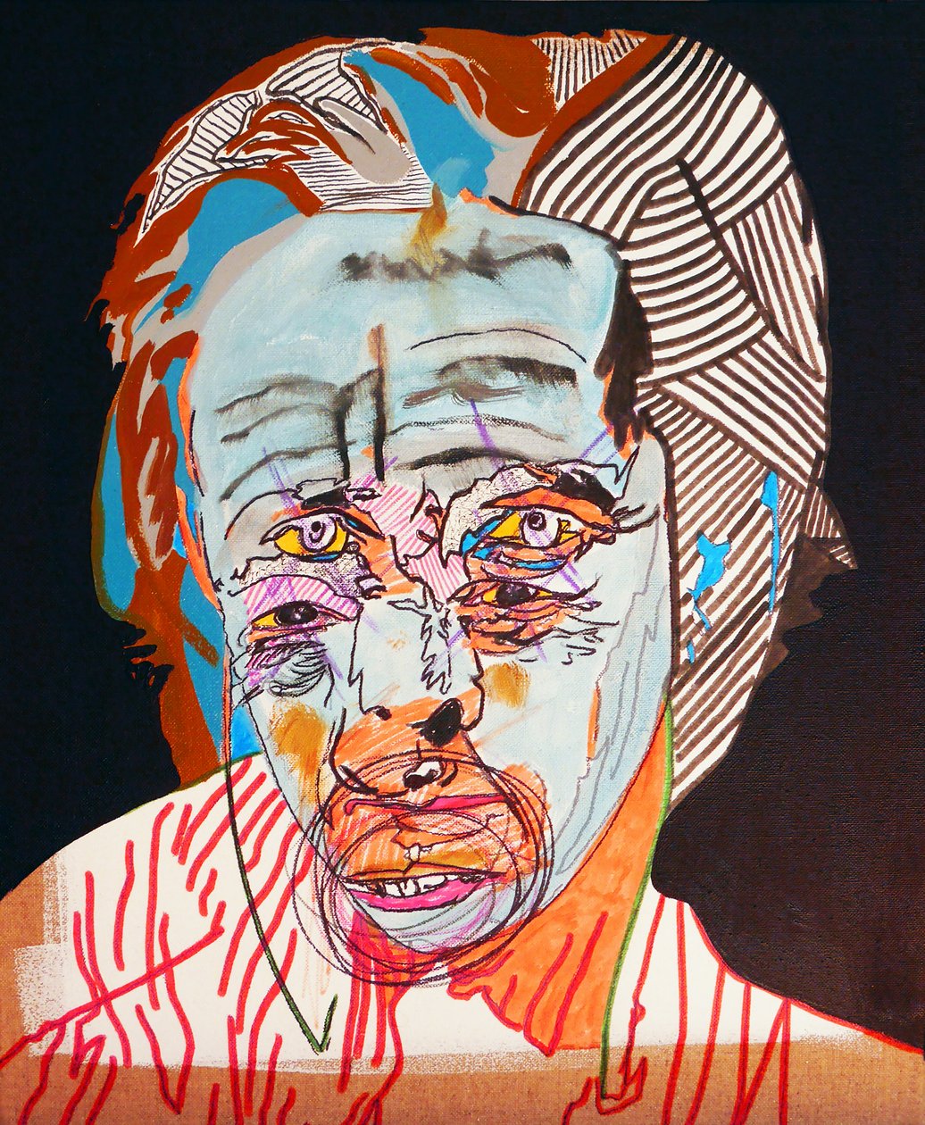 历史上 50 位主要作家：亚历山大-索尔仁尼琴，2015 年（布面油画和丙烯画） 作者 伯努瓦·埃尔万·布歇罗