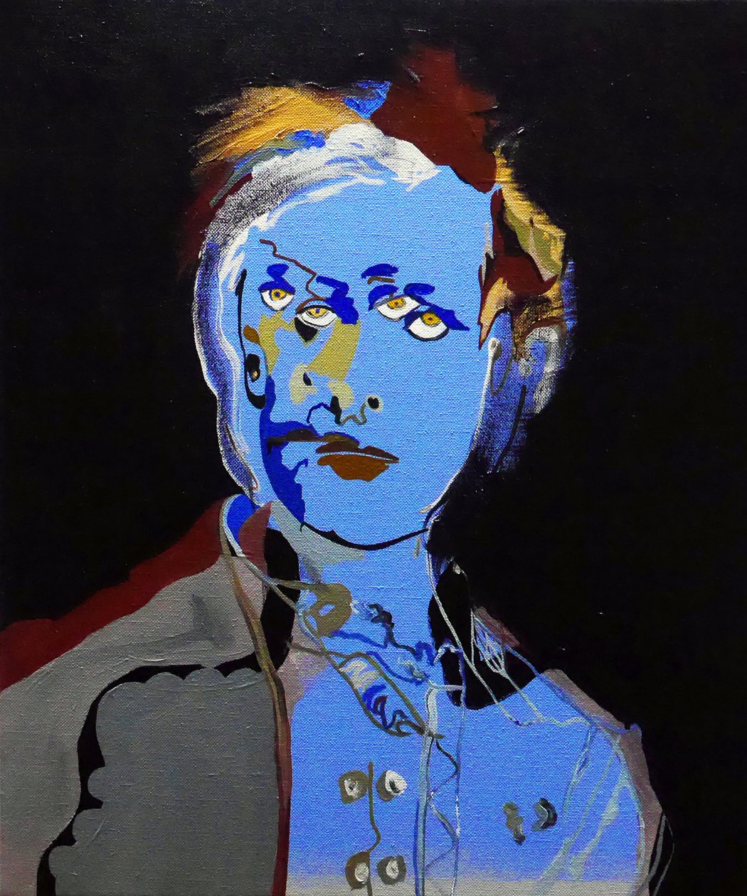 历史上的 50 位主要作家：亚瑟-兰波，2015 年（布面油画和丙烯画） 作者 伯努瓦·埃尔万·布歇罗